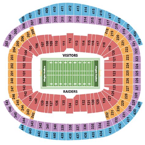 Allegiant Stadium Seating Chart + Rows, Seats and Club Seats