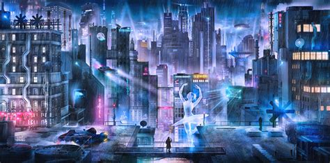 ArtStation - fan art Cyberpunk city Blade-runner, Alex Feliksovich