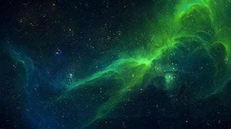 Beautiful Green Space Nebula Stars Green, HD wallpaper | Peakpx