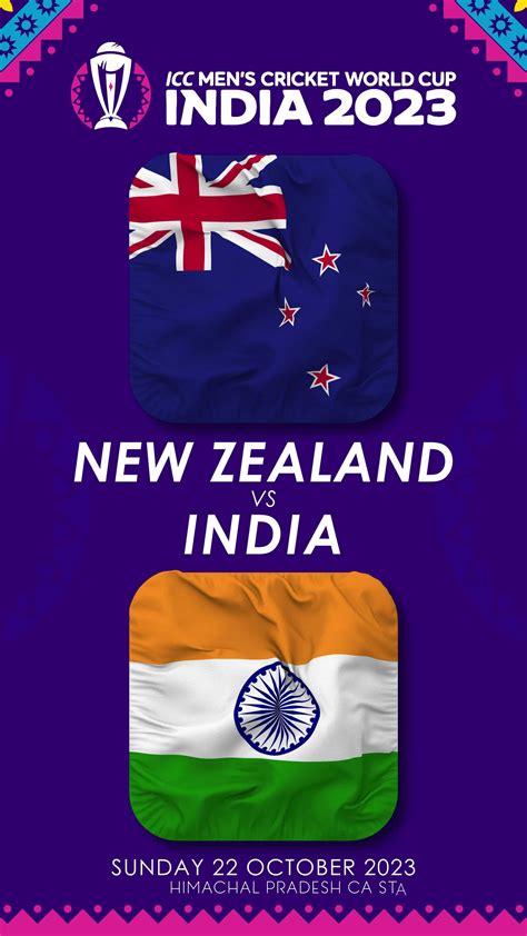 New Zealand vs India Match in ICC Men's Cricket Worldcup India 2023 ...