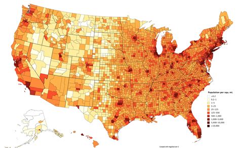 Population Density of the US by county [3672x2540] : r/MapPorn