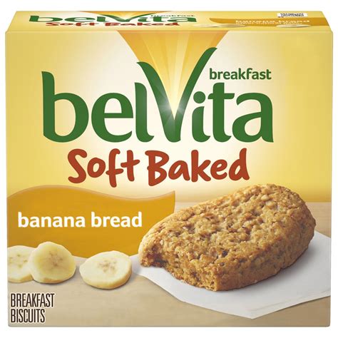 Belvita Soft Baked Banana Bread Breakfast Biscuits, 1.76 oz, 5 count ...