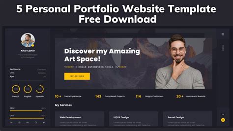 5 Personal Portfolio Website Template Free Download | HTML CSS ...