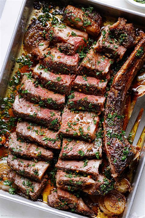 Garlic Herb Butter Steak Recipe in Oven – Oven Roasted Steak Recipe ...