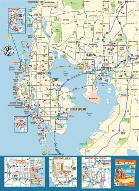 Tampa Bay & Gulf Beaches Welcome Guide-Map