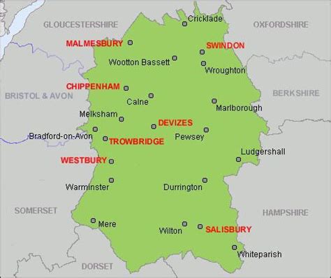 Wiltshire Map | Wiltshire, Map, Gloucestershire