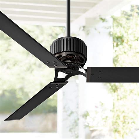 72" Hunter HFC-72 Matte Black Outdoor Ceiling Fan - #43V89 | Lamps Plus