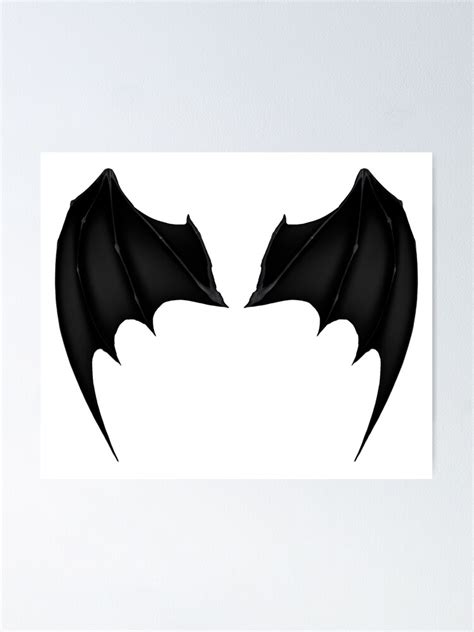 "black demon wings vector" Poster for Sale by Starscoldnight | Redbubble