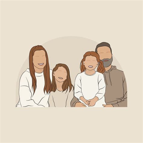 Custom Family Portrait | Digital Illustration | Family cartoon, Family ...