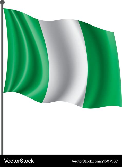 Nigeria flag Royalty Free Vector Image - VectorStock