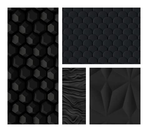 3D Patterns Matte Black Edition - DesignerCandies