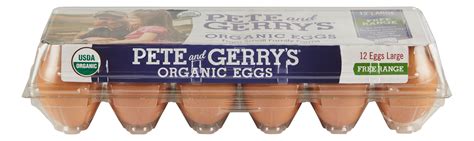 Pete and Gerry's Organic Free Range Brown Grade A Eggs, Large, 12 Ct ...