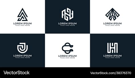 Set abstract logo design inspiration Royalty Free Vector