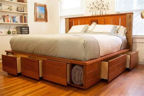 Platform Bed with Drawers King Plans | Bed frame with drawers, Bed ...