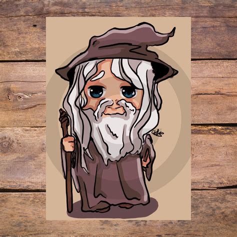 Inspired Fan Art of Gandalf Chibi Anime Lord of the Rings - Etsy UK