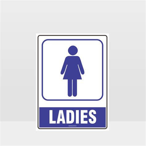 Ladies Toilet Symbol Sign - Notice/Information Sign - HAZARD SIGNS NZ