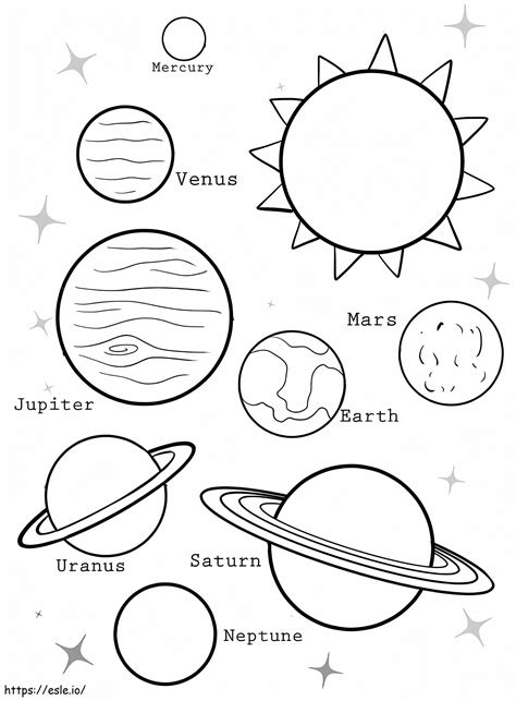 Planet Tata Surya Gambar Mewarnai