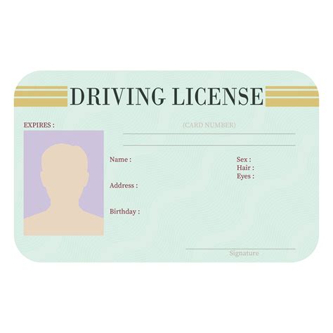 Printable blank drivers license template - budmasop