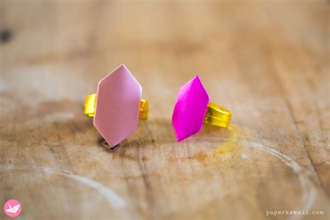 Origami Ring Tutorial - Hexagonal Jewel - Paper Kawaii