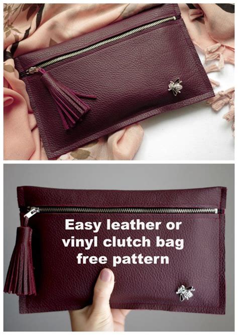 Easy leather or vinyl clutch bag free pattern - Sew Modern Bags ...