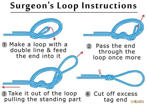 How to Do a Double Surgeon’s Loop: Surgeon's Knot Loop Instructions ...