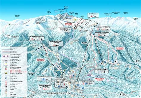 Borovets Ski Resort Piste Maps