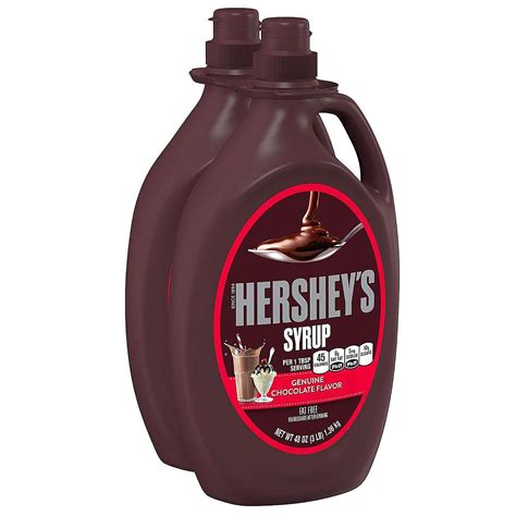 Hershey's Genuine Chocolate Syrup, Perfect Ice Cream Topping (48 oz., 2 ...