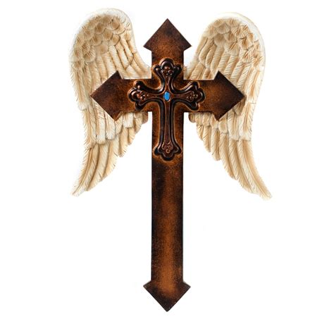 Angel Wings Cross Plaque | Crosses decor, Cross wall, Decorated crosses