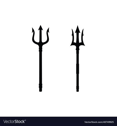 Trident spear of poseidon neptune logo symbol Vector Image