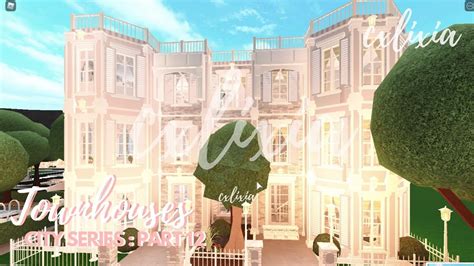 ROBLOX | Bloxburg City/Town Series Part 12: Aesthetic Family Townhouses ...