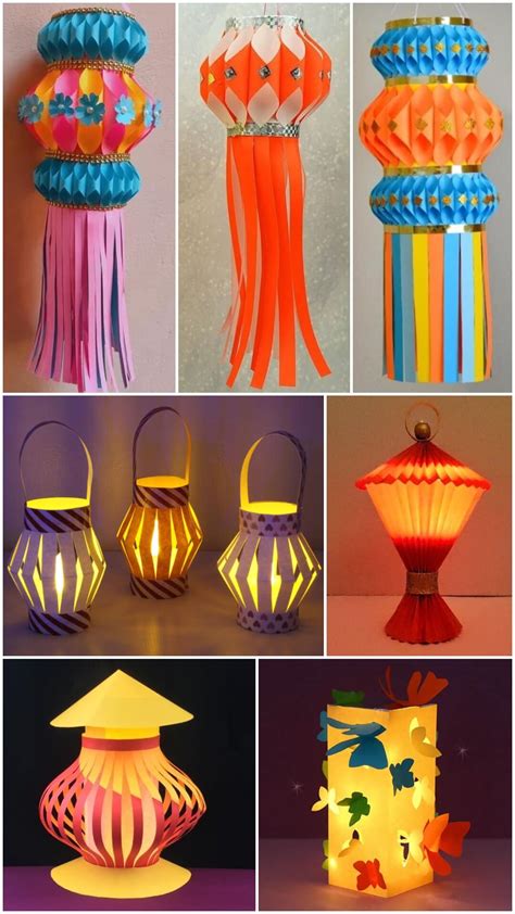 Learn to Make Diwali Lantern Paper Crafts - Kids Art & Craft