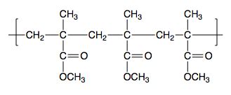 Draw a skeletal structure of methyl methacrylate polymer with 3 ...