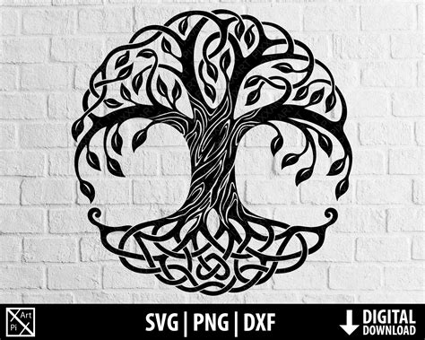 PNG Tree SVG Tree of Life SVG File for Silhouette ir Cricut DXF ...