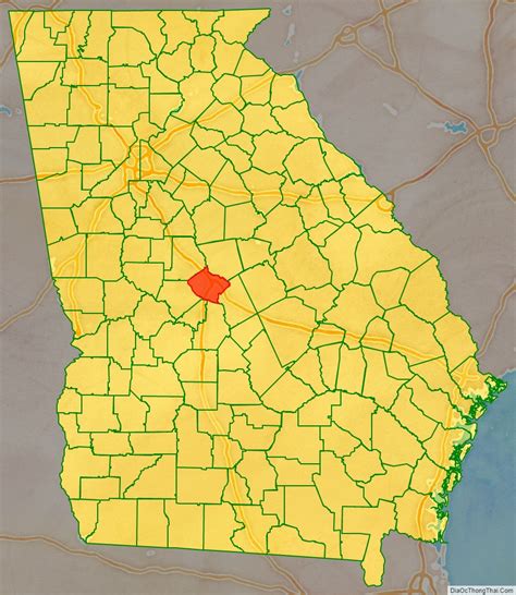 Map of Bibb County, Georgia - Địa Ốc Thông Thái