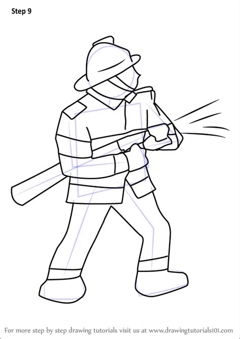 Learn How to Draw a Firefighter (Other Occupations) Step by Step ...