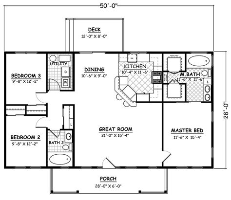 House Plan 526-00080 - Ranch Plan: 1,400 Square Feet, 3 Bedrooms, 2 ...