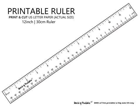 Printable Ruler With 1/4 Inch Marks