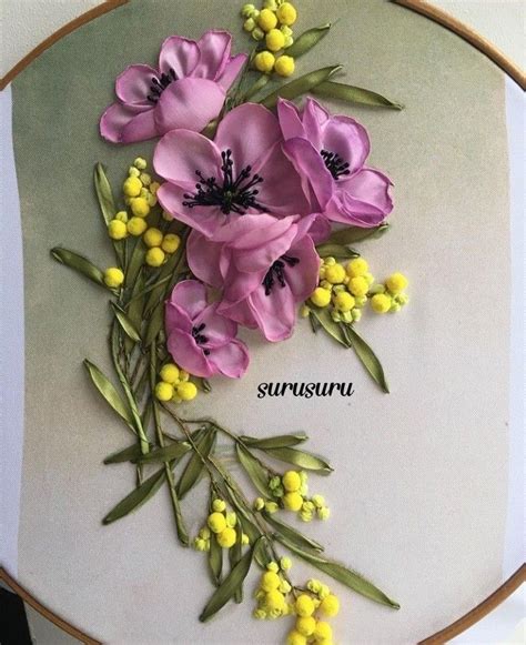 Ribbon embroidery | Silk ribbon embroidery, Silk ribbon embroidery ...