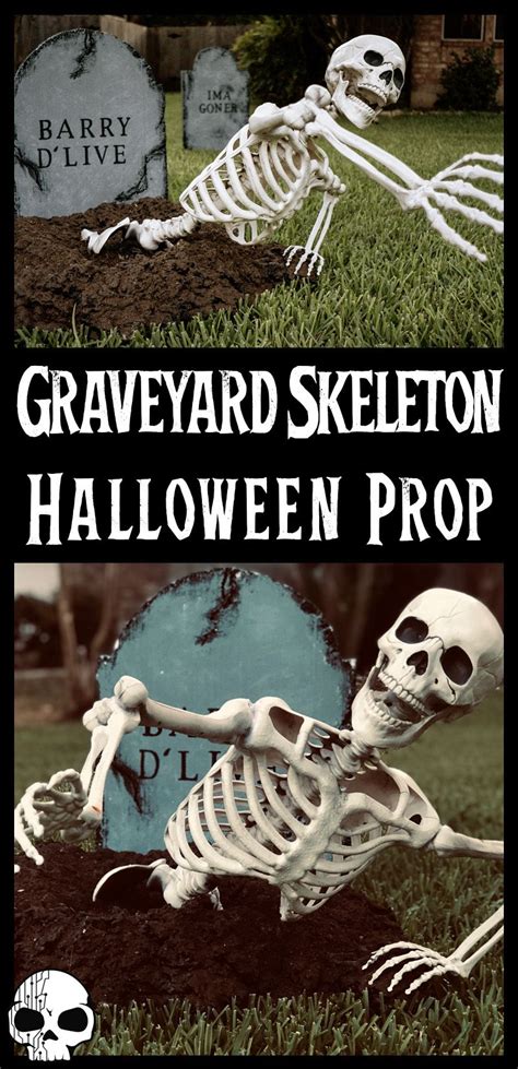 DIY Halloween Graveyard Skeleton | Halloween props diy, Halloween props ...