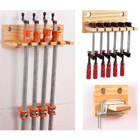 Pipe clamp rack woodworking plan