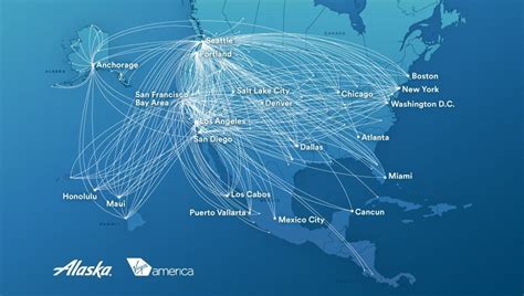 Map Of Alaska Airlines Routes - The Map Of Africa Countries