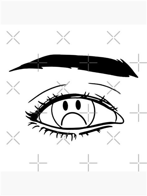 "Sad Emoji Eye Tattoo" Poster for Sale by Cesarcali | Redbubble