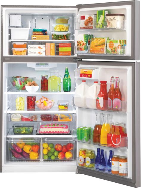 LG 20.2 Cu. Ft. Top-Freezer Refrigerator Stainless steel LTCS20220S ...