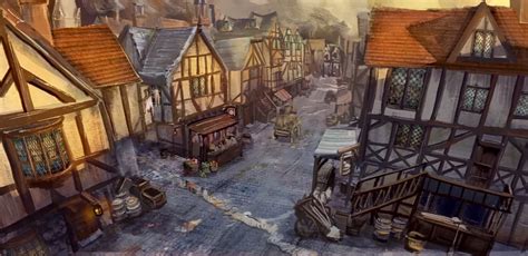 Medieval Houses, Medieval Town, Medieval Art, Medieval Fantasy, Fantasy ...