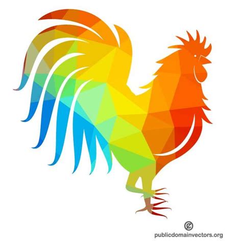 GALLO DE COLORES Royalty Free Stock SVG Vector and Clip Art