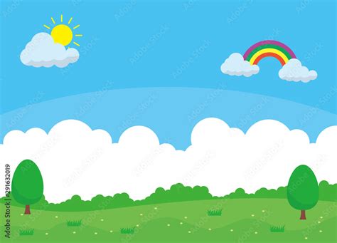 Nature landscape background suitable for kids background Stock Vector ...