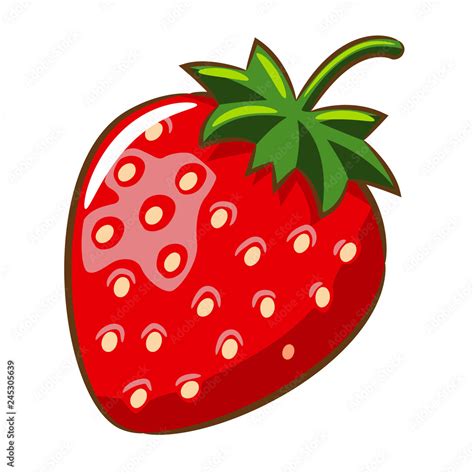 strawberry clipart design Stock Vector | Adobe Stock