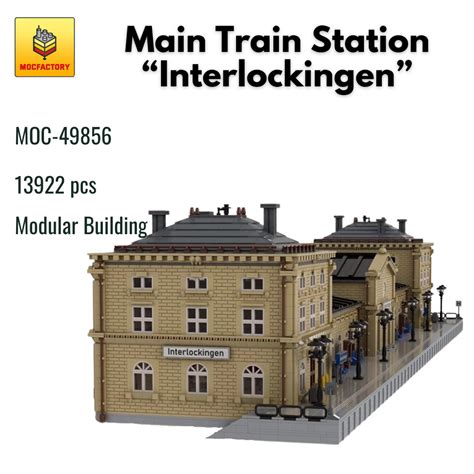 MOC-49856 Main Train Station “Interlockingen” With 13922 Pieces | MOULD ...