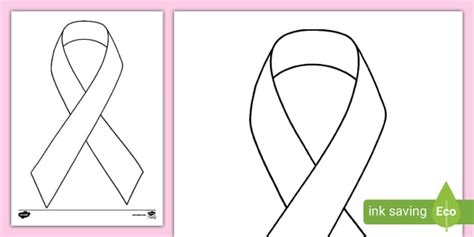 Awareness Ribbon Template | Twinkl (teacher made) - Twinkl