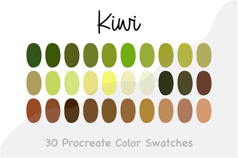 Kiwi - Procreate Color Palette Graphic by Picto Graphy · Creative Fabrica